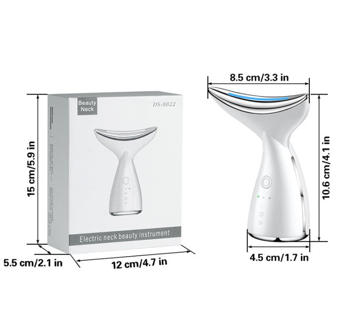 Face And Neck Tightening Device, Firm And Tightens Sagging Skin Face Neck Massager, Beauty Facial Massager For Women And Men - White - 5 - CJ