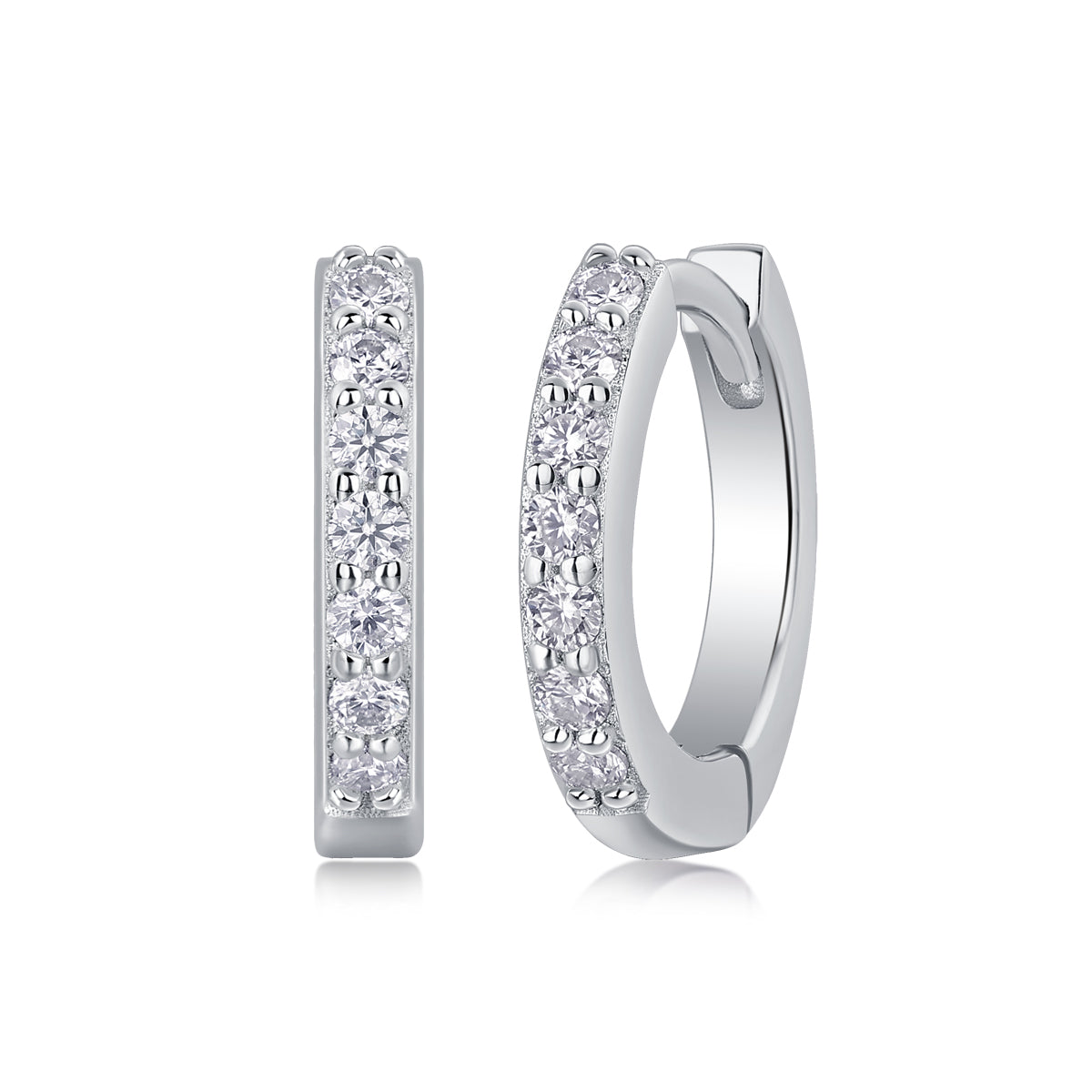 1Sure Diamond Set Moissanite Silver Earrings Luxury Fashion Diamond Earrings Stud Earrings Prohibit TikTok sales - 5 - CJ