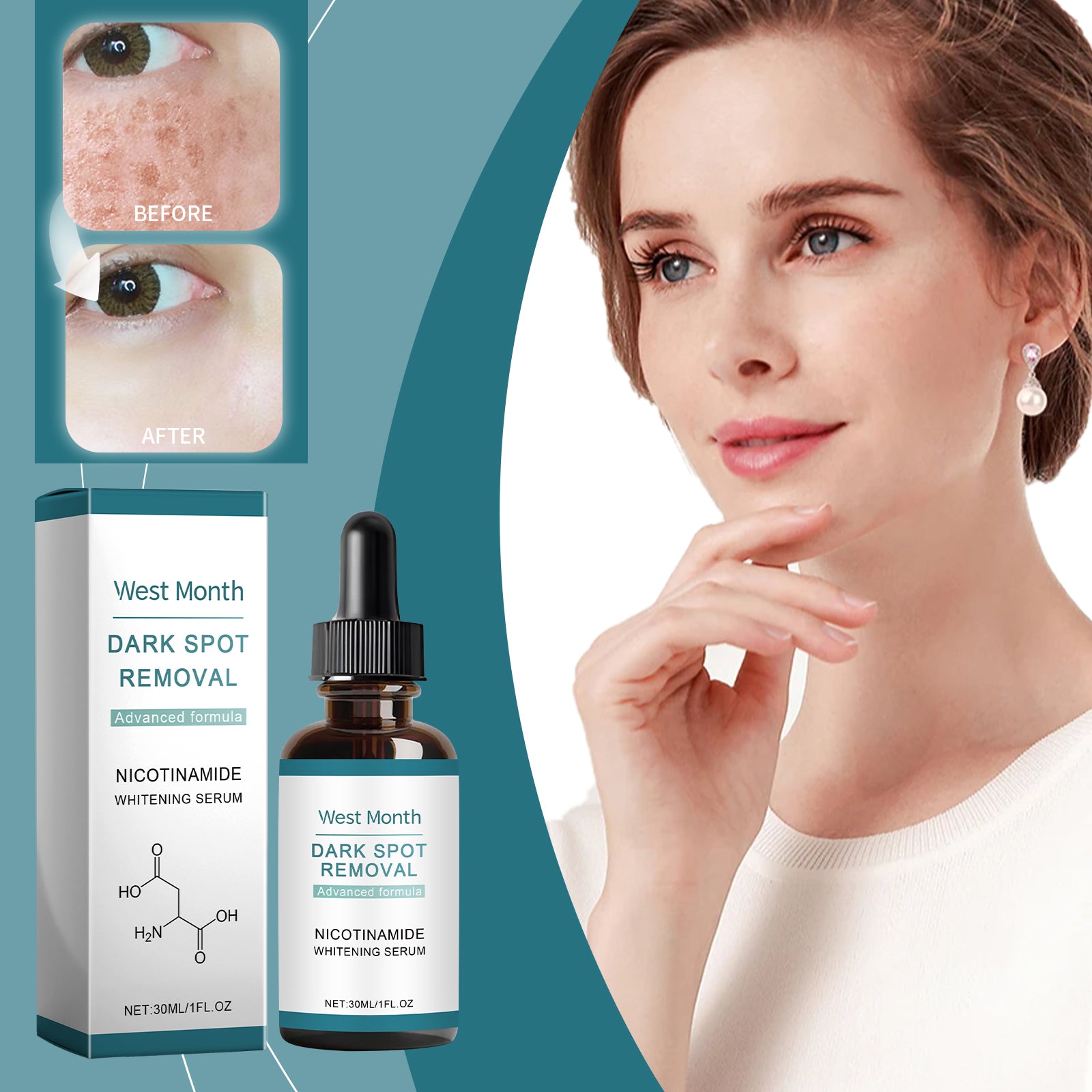 West&Month Brightening Serum, Moisturizing, Hydrating, Brightening, Nourishing And Nourishing The Skin - 5 - CJ