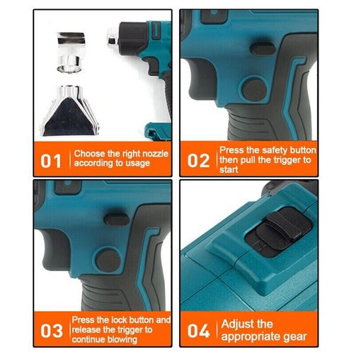 Lithium Ion Hot Air Gun Dual Battery - 5 - CJ