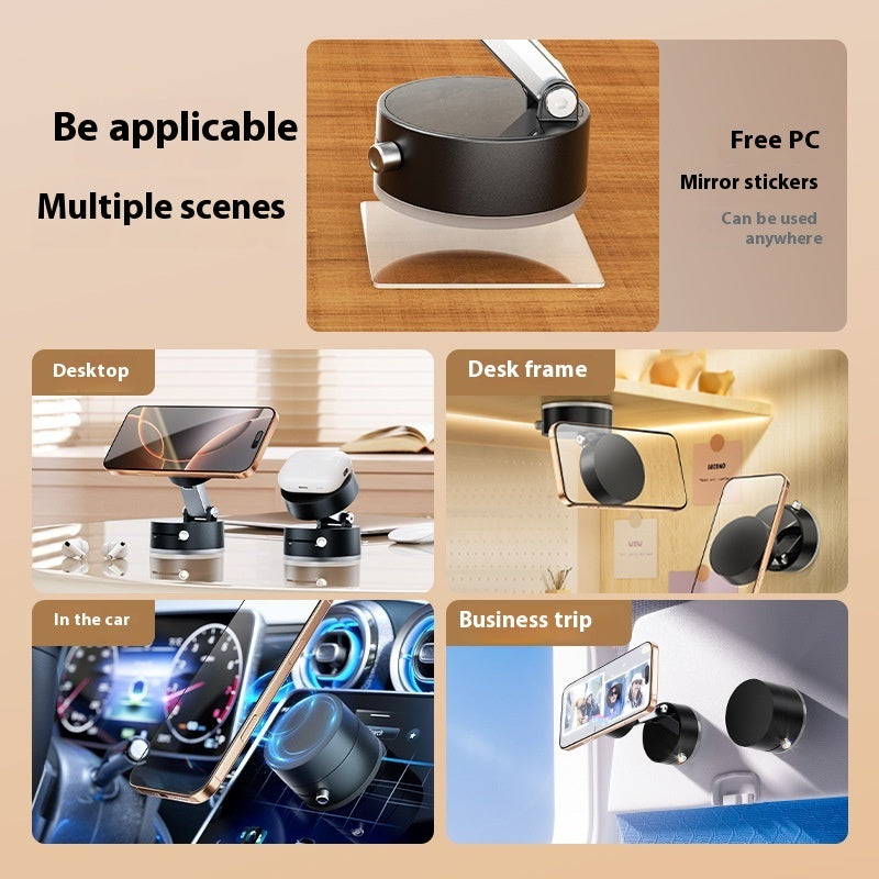 Foldable Magnetic Vacuum Car Phone Holder Foldable Suction Cup With Suction Cup Hands - Free Navigation For Smart Phone - 0 - CJ