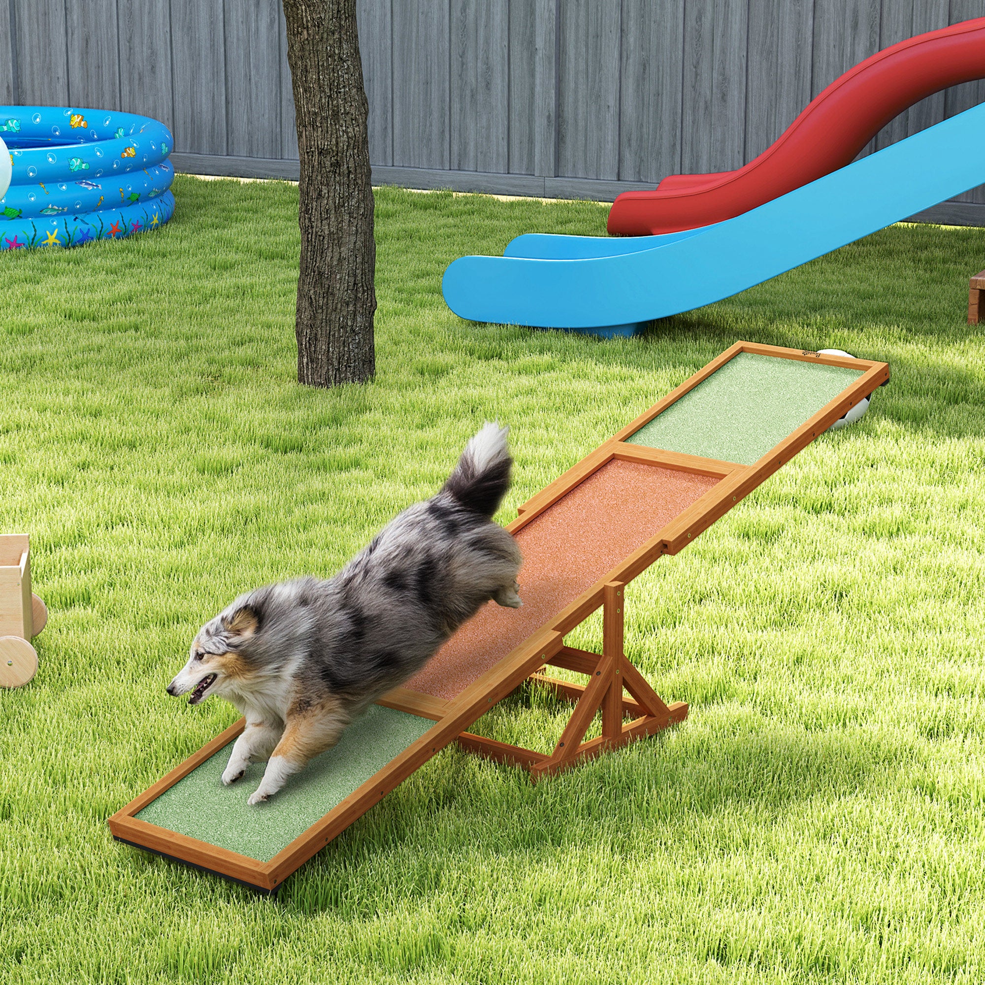 Wooden Dog Agility Seesaw For Training And Exercise, Weather Resistant, 83 L X 16 W X 14 H, Orange - 5 - CJ