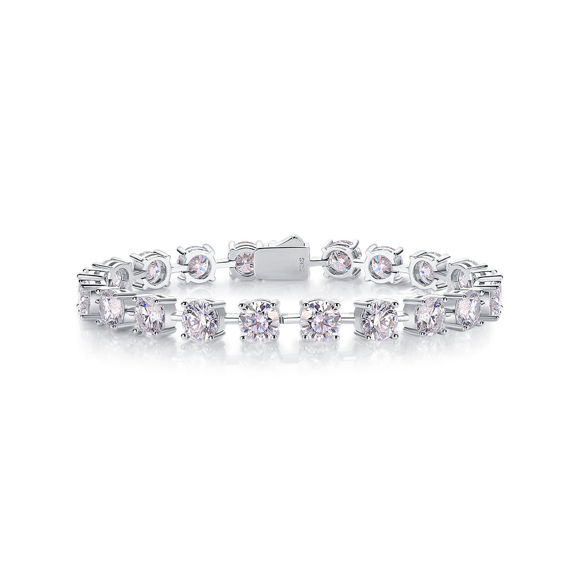 1About Time Luxury Fashion Mossan Diamond S925 Silver Bracelet Comparable To Natural Diamonds Prohibit TikTok sales - 5 - CJ
