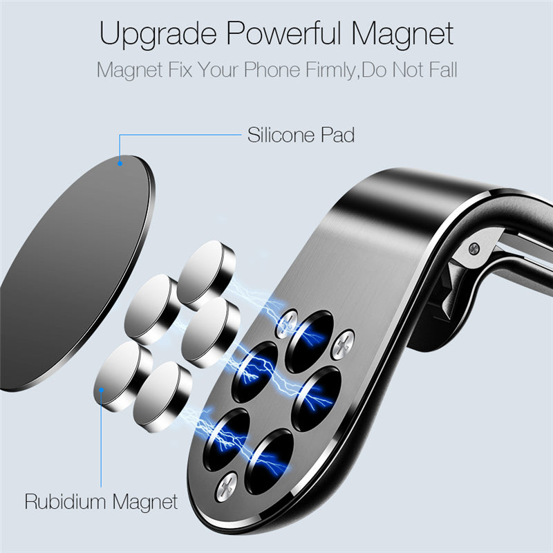 Car Magnet Magnetic Air Vent Mount Holder Magnetic Car Phone Holder Stand 360 Metal Car Air Vent Magnet Stand In Car GPS Mount Holder - 5 - cjdropshipping