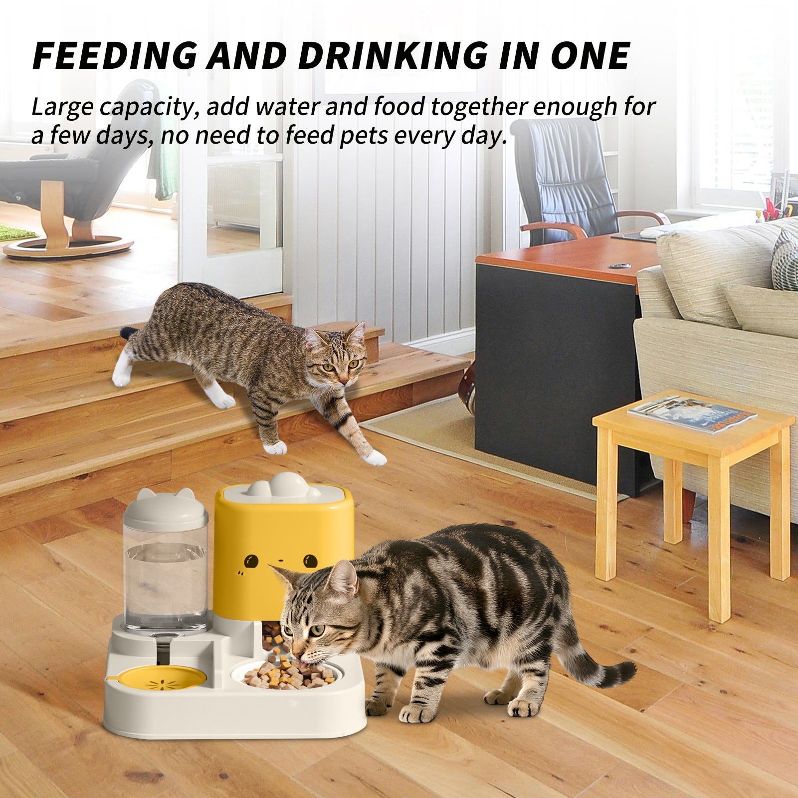 1 Piece Cartoon Cloud Cat Ear Feeding And Water Feeding Integrated Cat And Dog Universal Pet Essential Item For Home And Travel - 5 - CJ