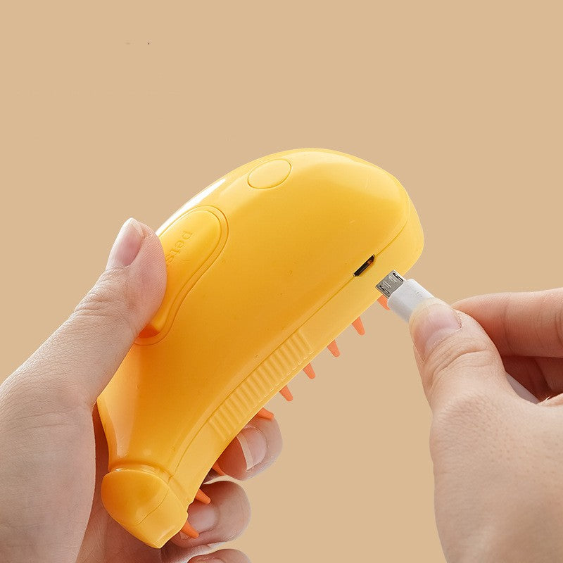 3 In 1 Pet Steam Brush Cat Dog Cleaning Steamy Spray Massage Beauty Comb Hair Removal Grooming Supplies Pets Accessories - 0 - CJ