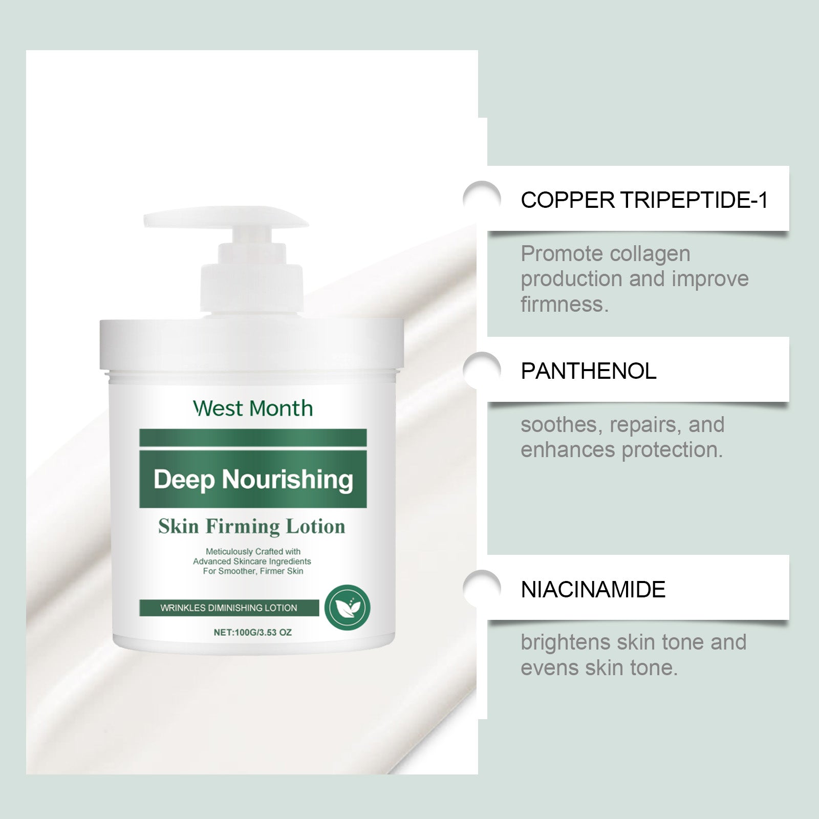 West&Month Firming Body Cream, Gentle Moisturizing Body Skin Body Moisturizing Daily Apply Body Cream - 5 - CJ