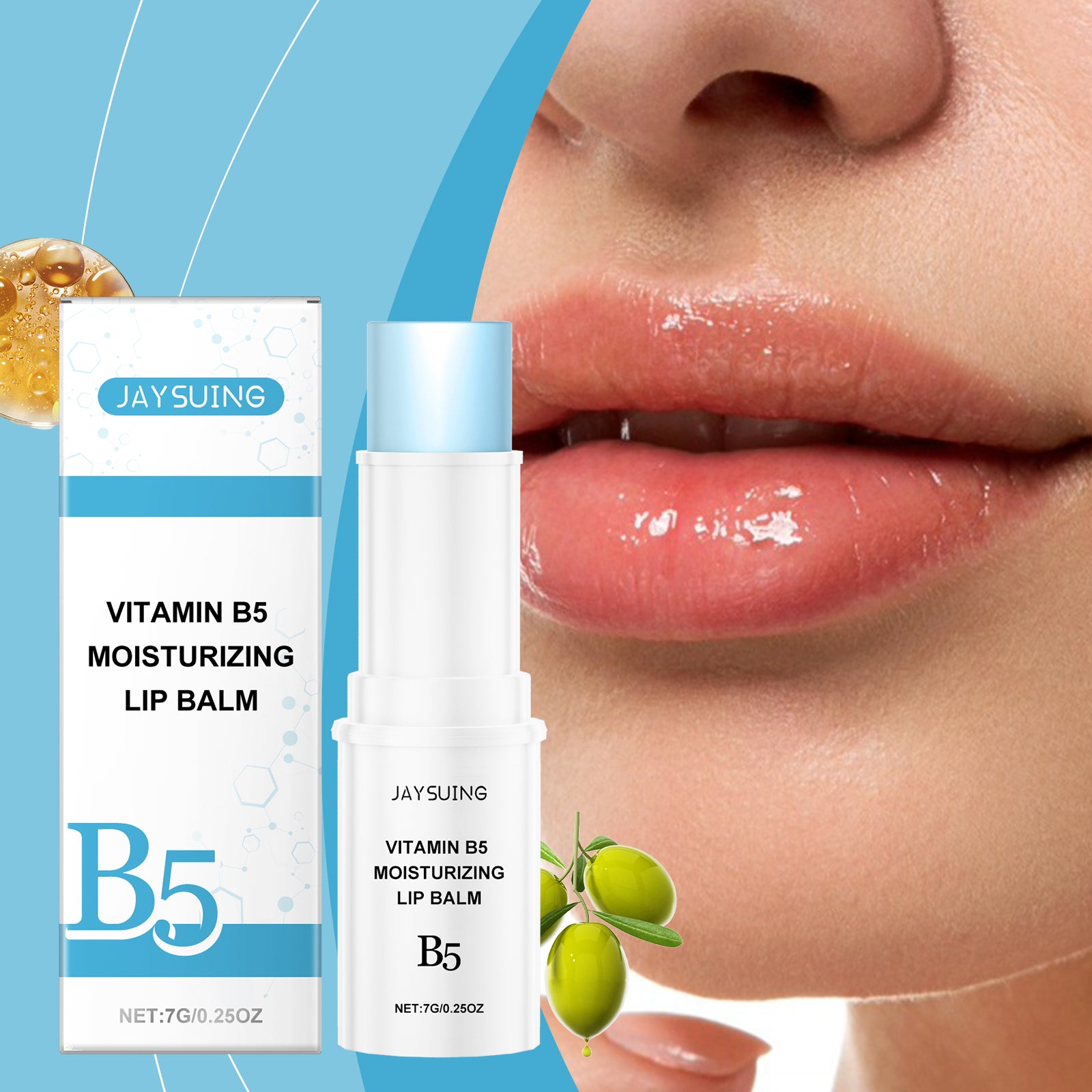 Jaysuing Vitamin B5 Moisturizing Lip Balm, Hydrates And Moisturizes Lips And Skin Against Dry And Cracked Lip Balm - 5 - CJ