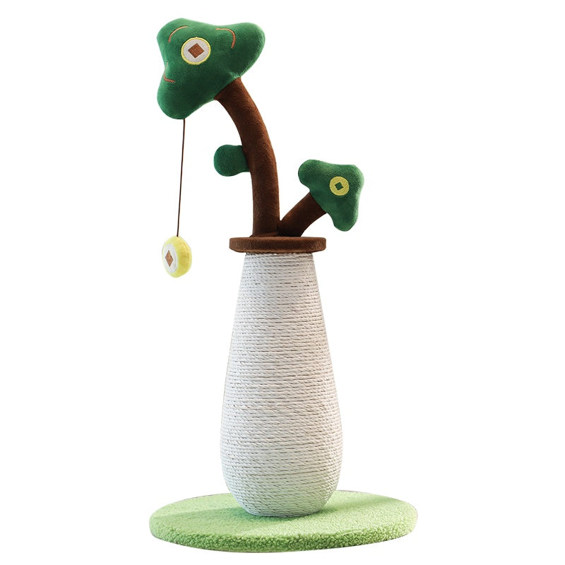 Vertical Money Tree Cat Scratching Pole, Sisal Wear - Resistant Cat Scratching Column, Interactive Ball Track Spring Ball Cat Toy, Durable And Cute Sisal Cat Scratching Pole - 5 - CJ