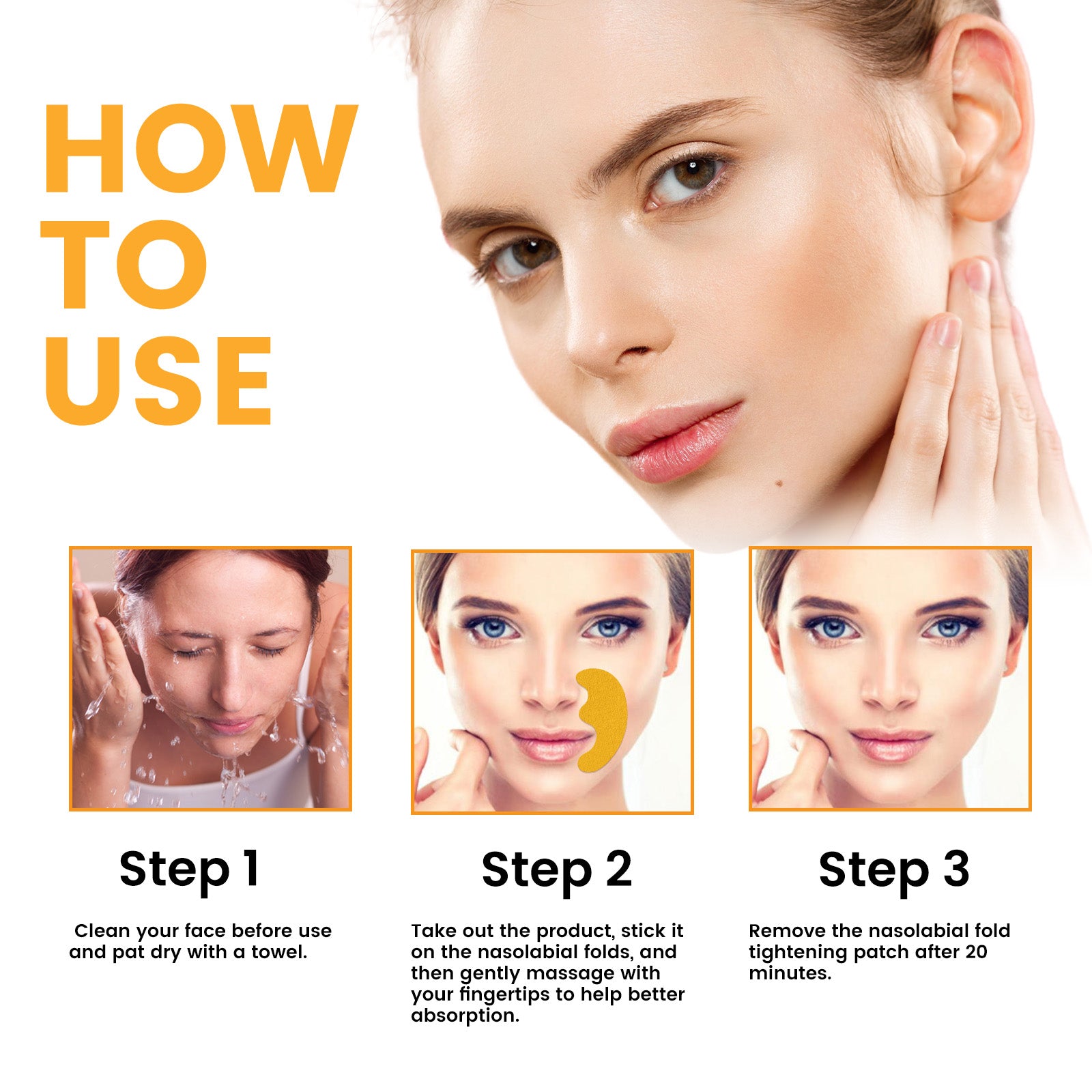 EELHOE Nasolabial Folds Patch, Fade Fine Lines Law Lines Lifting And Tightening Facial Skin Moisturizing And Hydrating - 5 - CJ