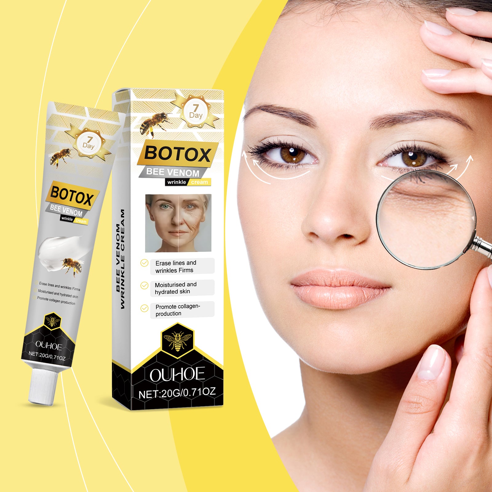 OUHOE Bee Venom Firming Cream, Moisturizes, Hydrates And Brightens The Complexion, Firming And Softening The Skin Care Moisturizing Cream - 5 - CJ