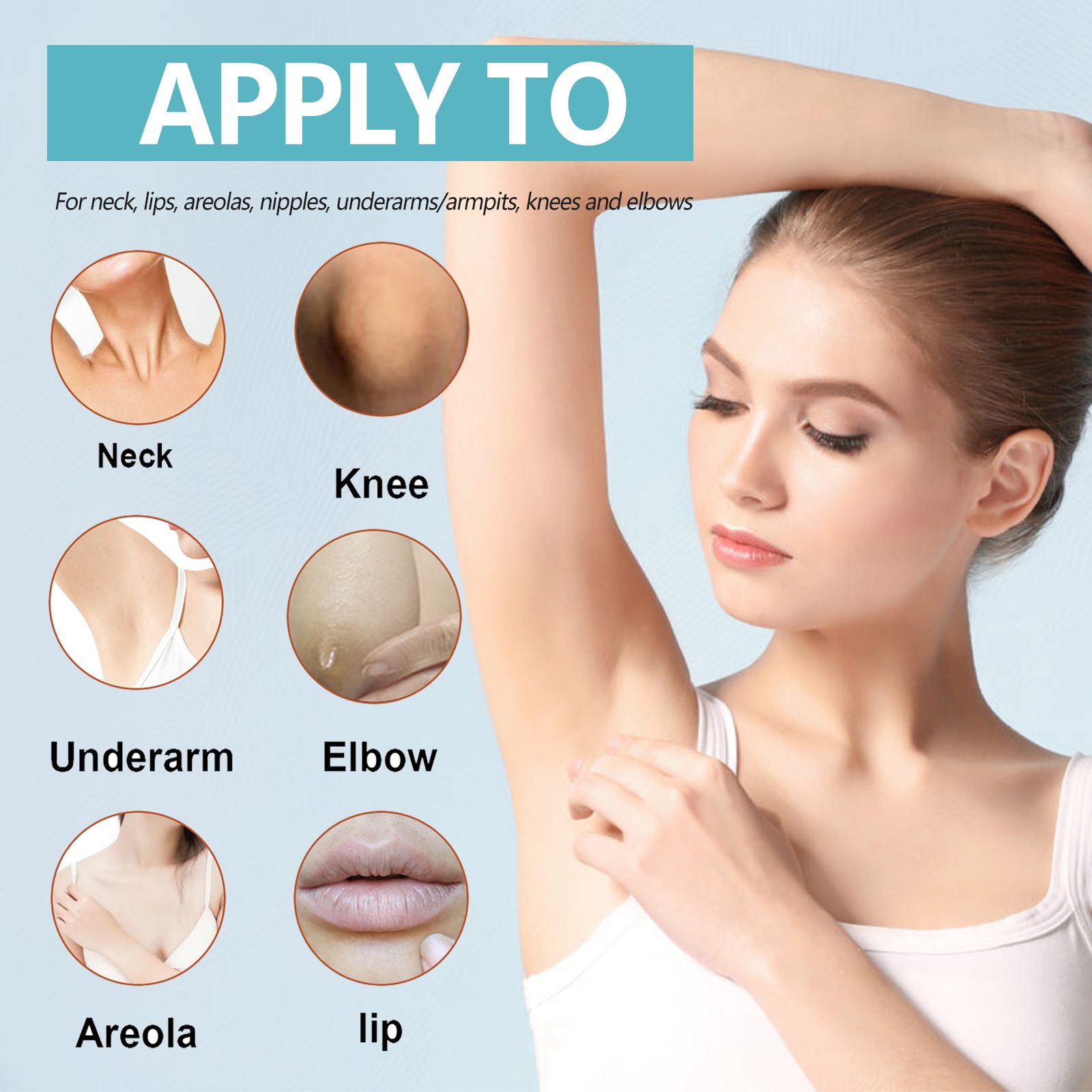 EELHOE Black Echinacea Repair Cream Repair Underarms Arms Knees Joints Dark Moisturizing Whitening Body Cream - 5 - CJ
