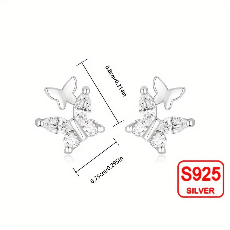 Full Body Material 925 Sterling Silver Anti Allergic Earrings - 5 - CJ