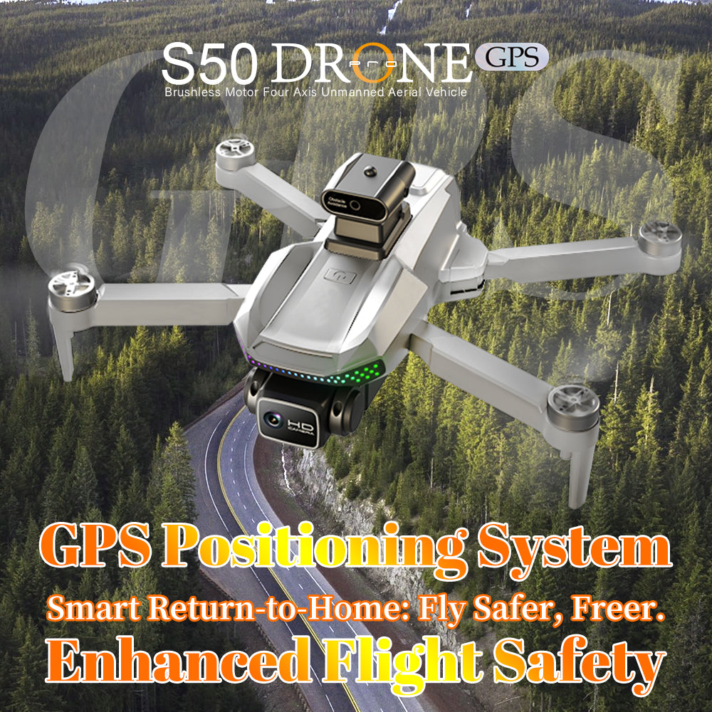 S50 PRO GPS Drone With 2 Batteries, 4.5 - inch Large Screen Remote, Real - Time HD Camera, Obstacle Avoidance, Extended Flight Time - 5 - CJ