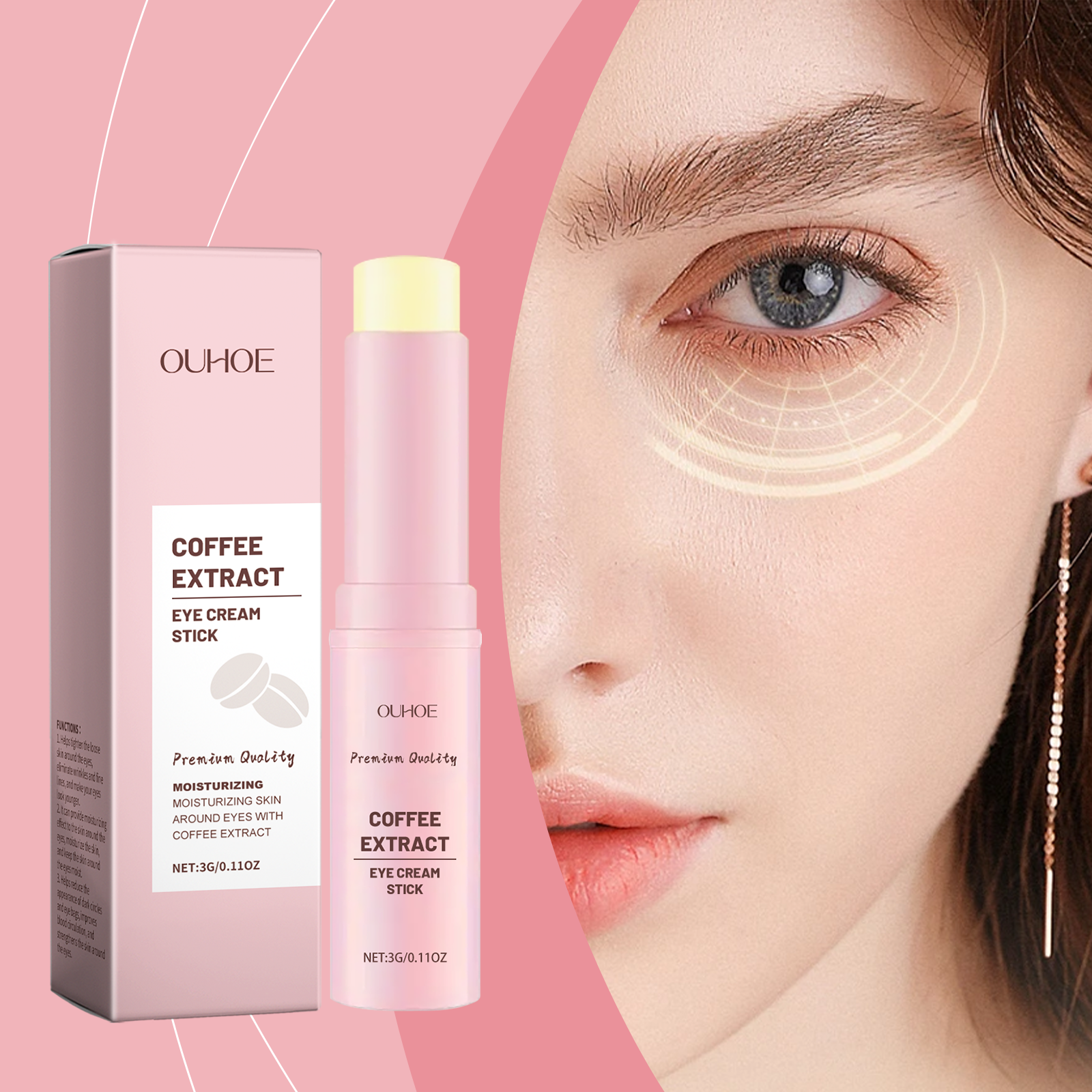 OUHOE Eye Cream Stick, Care And Tighten The Skin Around The Eyes Daily Massage Moisturizing Moisturizing Care Eye Cream - 5 - CJ