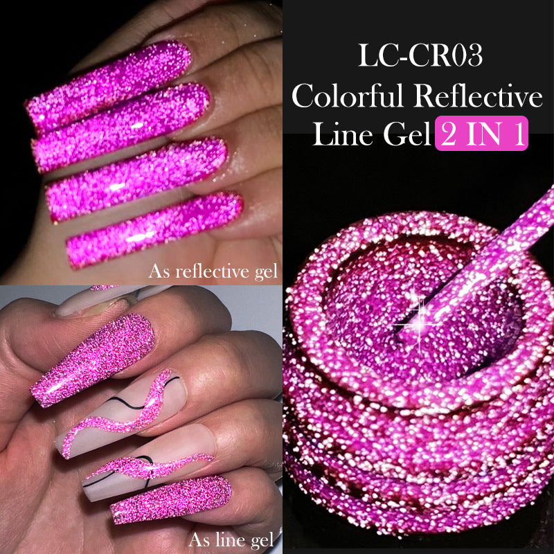 Nail Gel With A Glittery Brushed Finish And Reflective Sequins - 0 - CJ