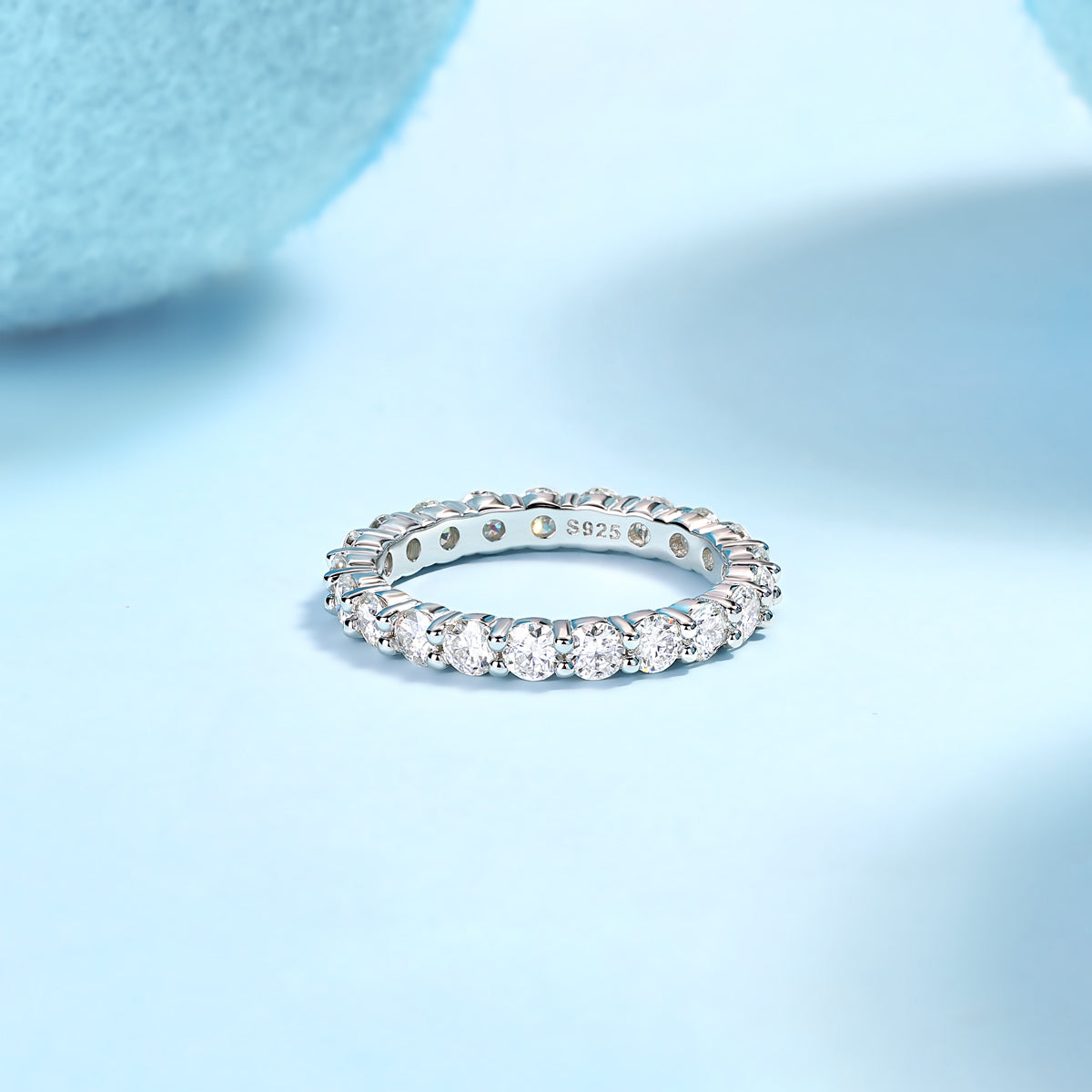 1Luxury Fashion Diamond Ring, Row Diamond Ring, Moissanite Silver Ring, Jewelry Prohibit TikTok sales - 5 - CJ