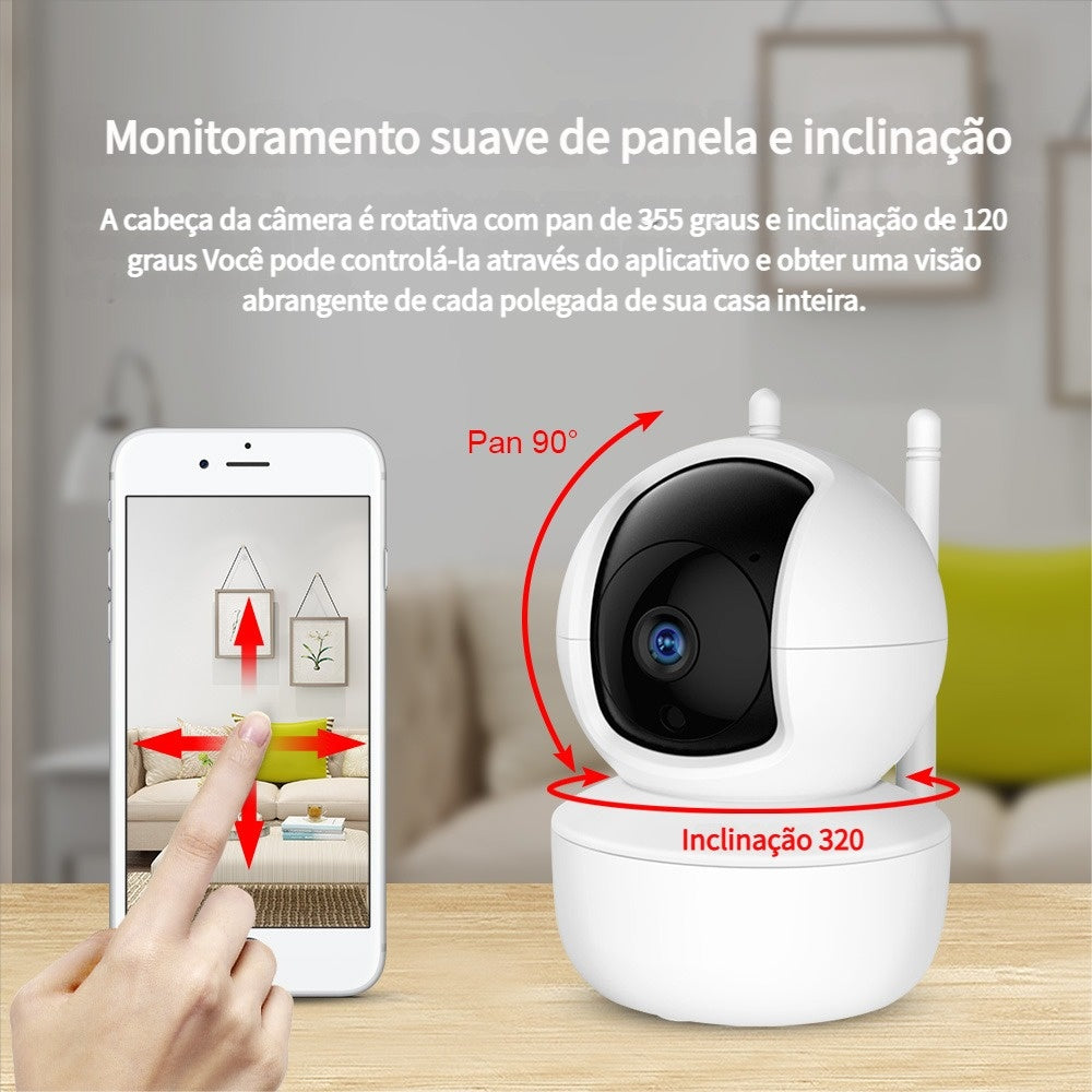 Yoosee Panoramic IP Security Camera Lamp Wifi 1080p Spy Camera White - 5 - CJ