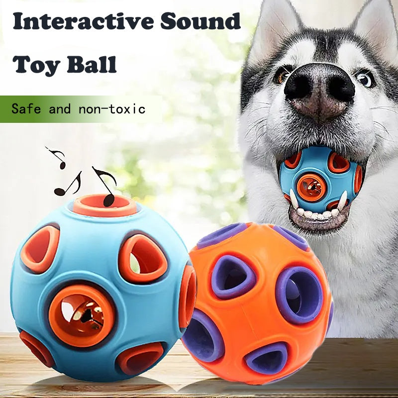 Dog Rubber Ball With Bell Sound, 2 - Pack, Interactive Pet Chew Toy For Puppies And Small Dogs.Please Note That Both Items Shipped Are Intended As Bells And Do Not Include Lights. - 5 - CJ