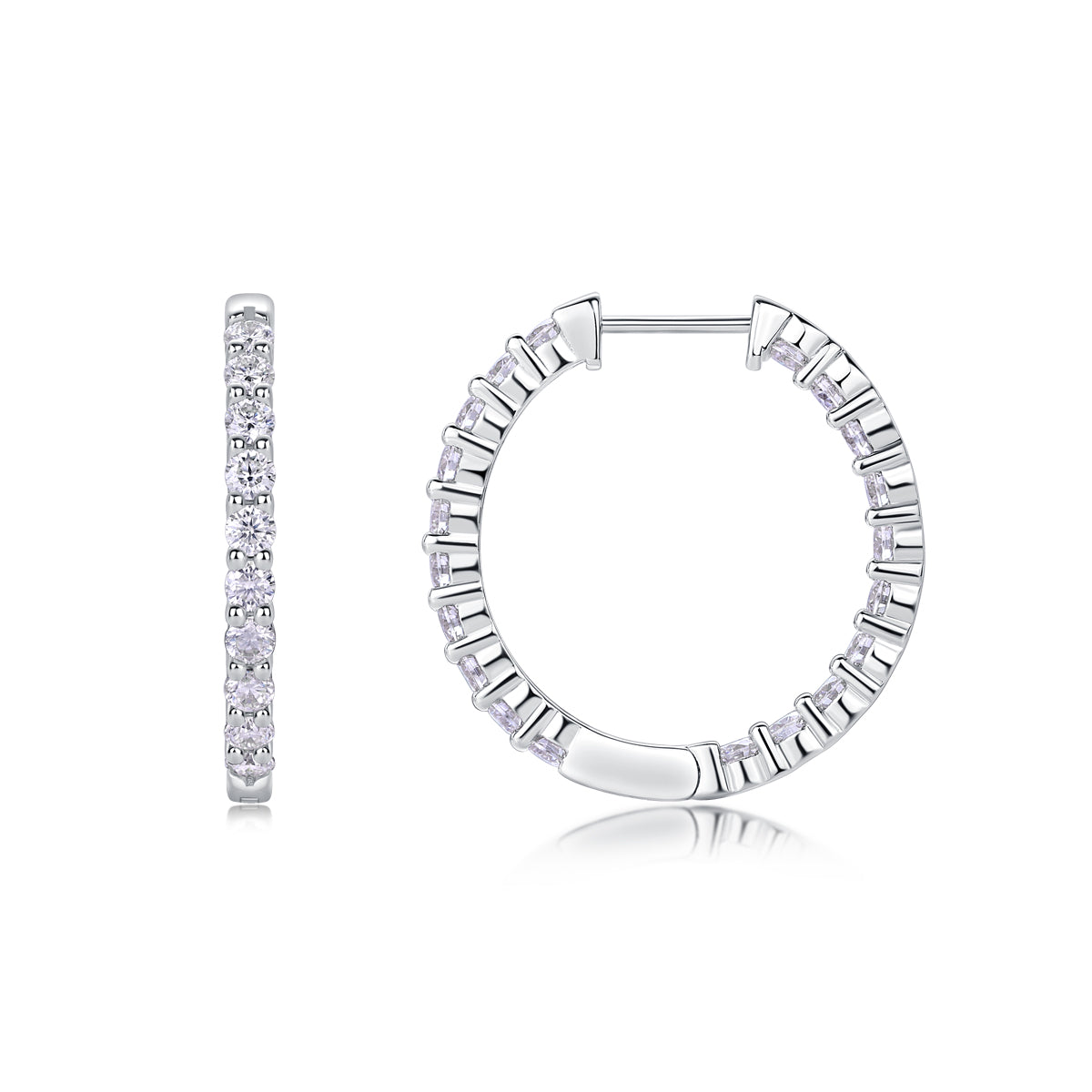1Merman Luxury Fashion Diamond Earrings Stud Set With Mosan Diamond Silver Ornaments Prohibit TikTok sales - 5 - CJ