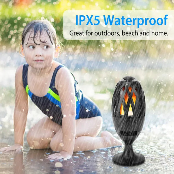 LED Flame Speakers Torch Wireless Speaker Waterproof Stereo Bass Speaker Outdoor Light - Up Speaker Atmosphere LED Flickers Night Light Patio Stake Lights/Lantern For Party Camping - 5 - CJ
