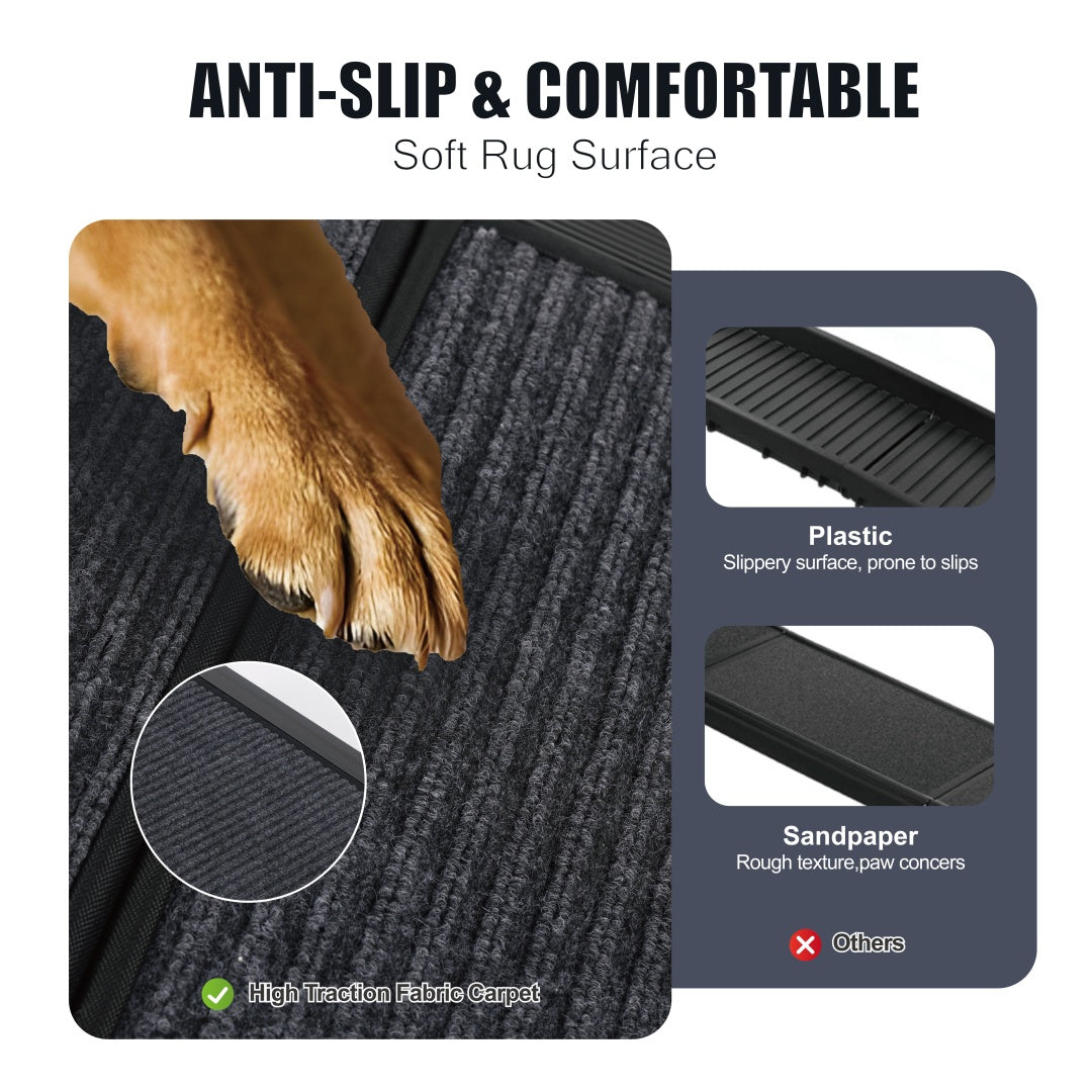 Dog Ramp For Car 71 Long 19.5 Wide Portable Dog Ramps For Large Dogs With Non - Slip Rug Surface Dog Car Ramp For SUV Car Truck, Folding Dog Ramp Up To 250LBS - 5 - CJ