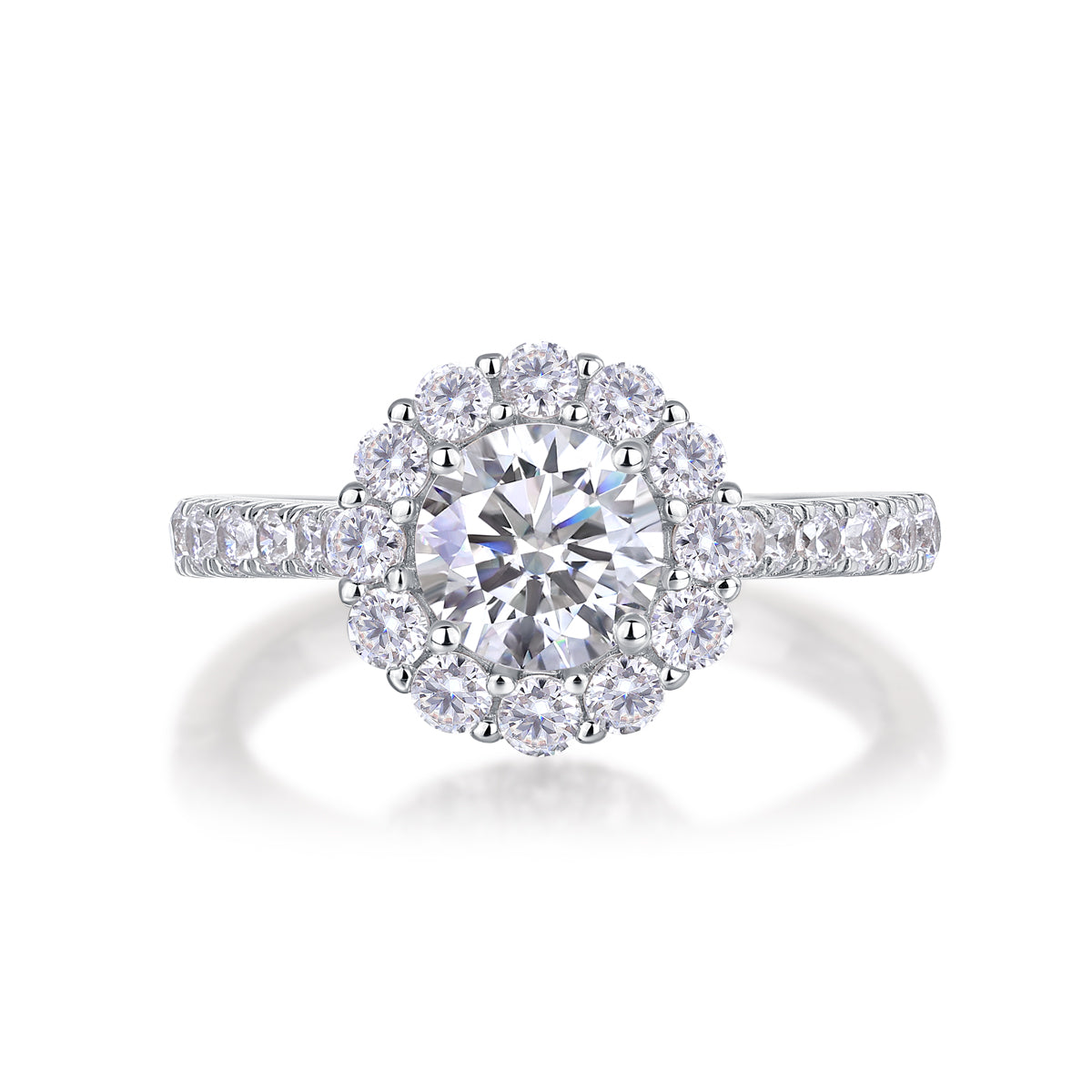 1Luxury Fashion Large Diamond Wedding Ring With Moissanite Silver Ring Prohibit Tk Sales - 5 - CJ