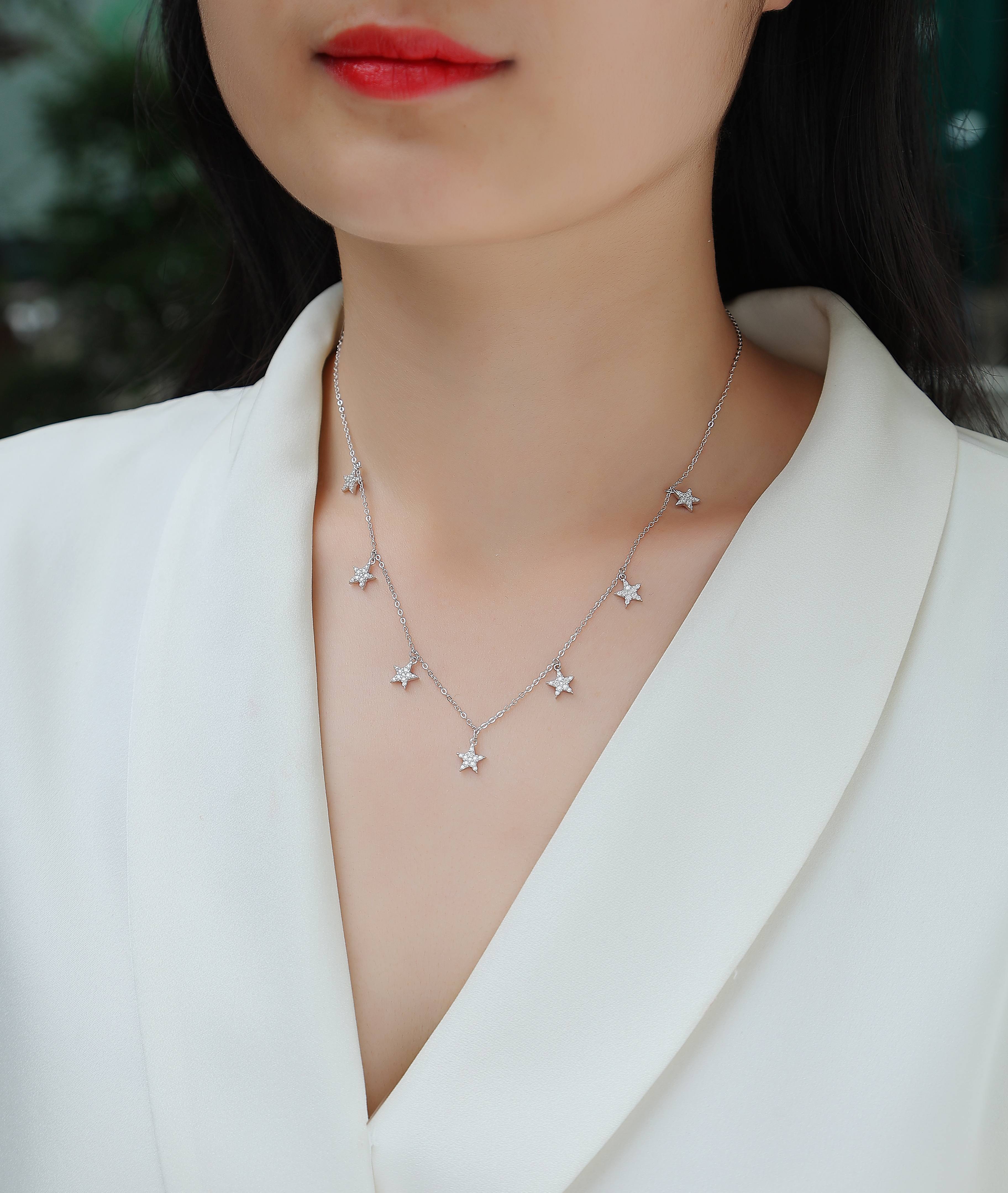 1Star Love - A Fashionable And Luxurious Diamond Jewelry Pendant Set With Moissanite S925 Sterling Silver And Platinum Plating Prohibit TikTok sales - 5 - CJ