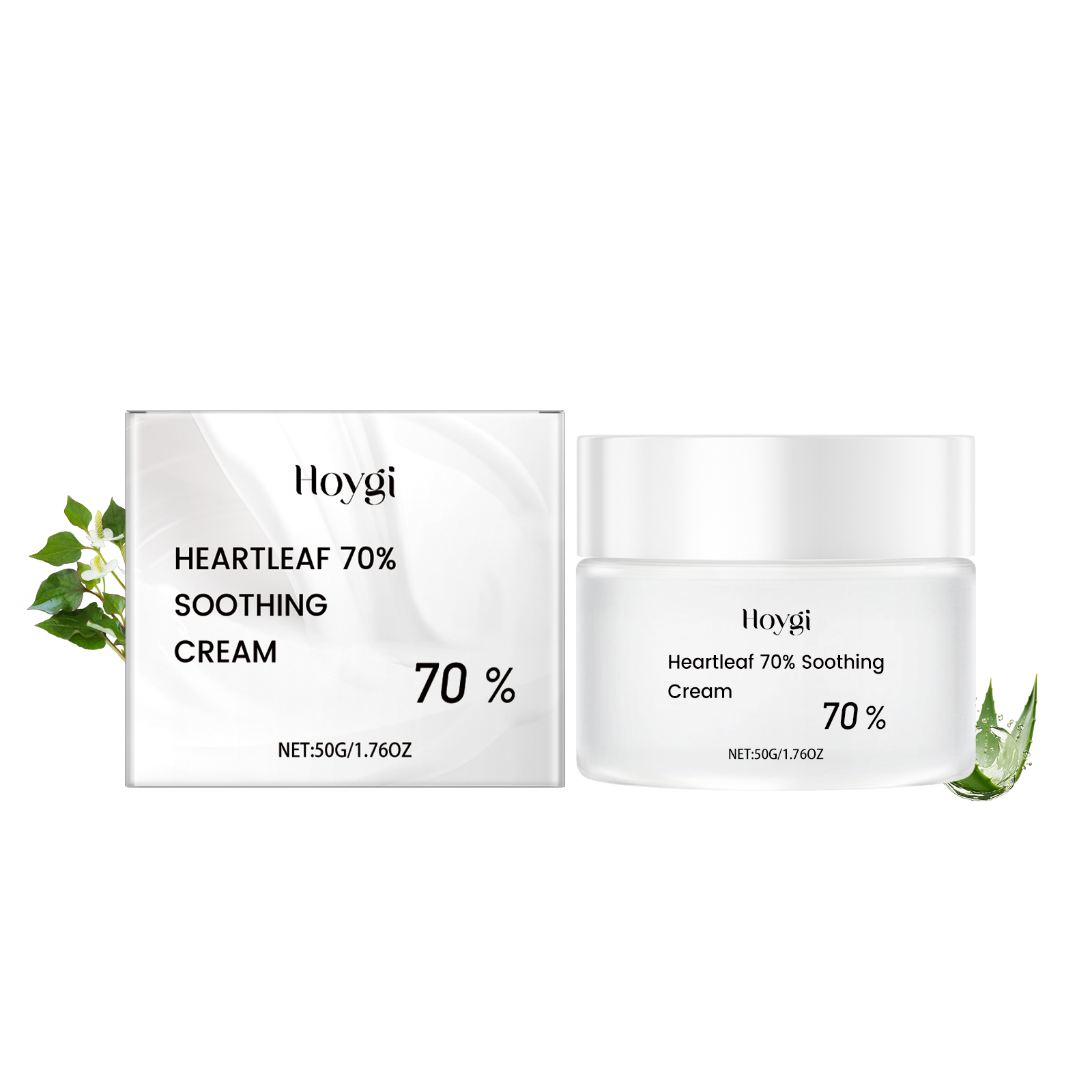 Hoygi Heart Leaf Moisturizing And Soothing Cream, Relieves Dry Skin, Hydrates, Nourishes And Restores Skin Elasticity - 5 - CJ