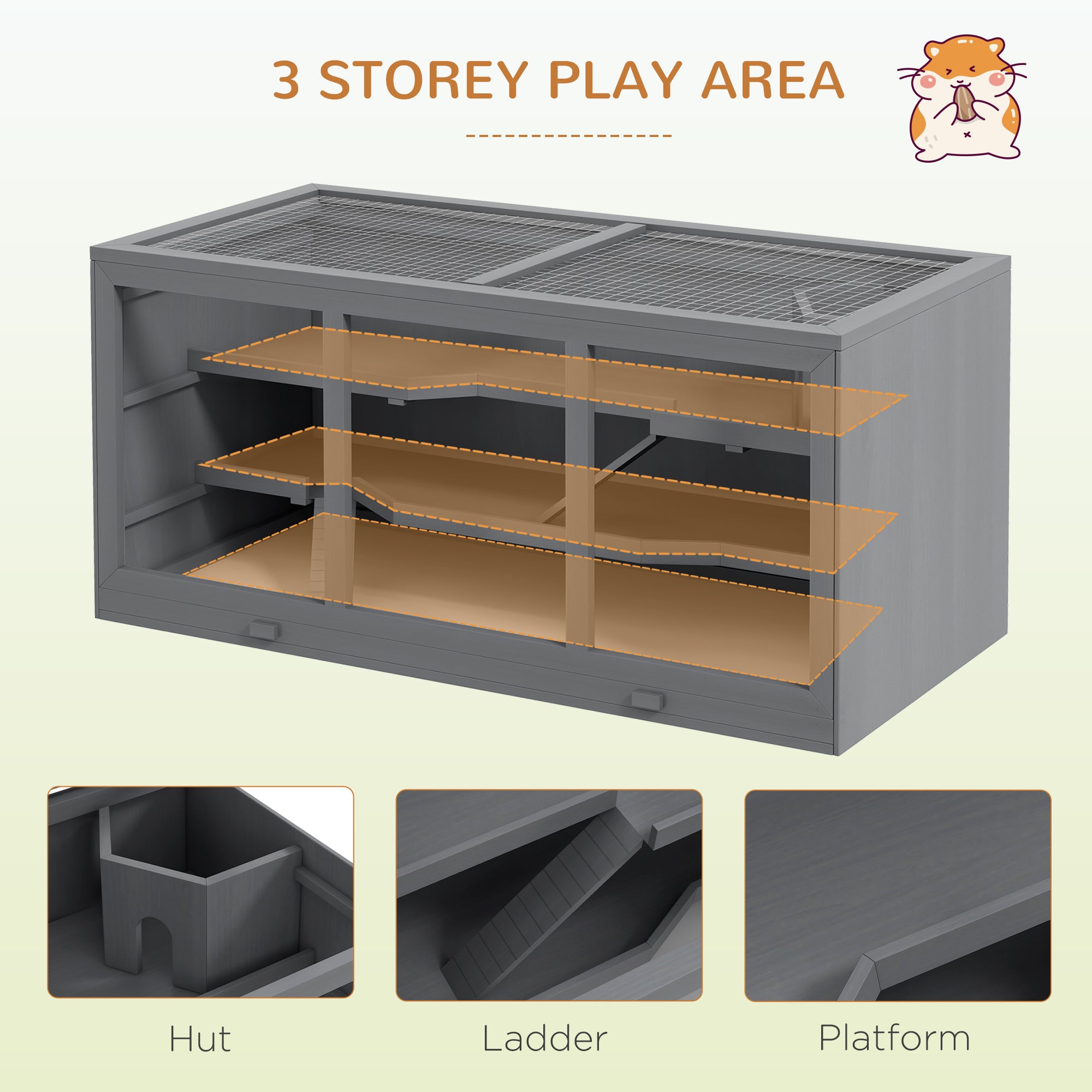 Oversized Wooden Hamster Cages, Gerbil Cages And Other Small Animal Habitats - 5 - CJ