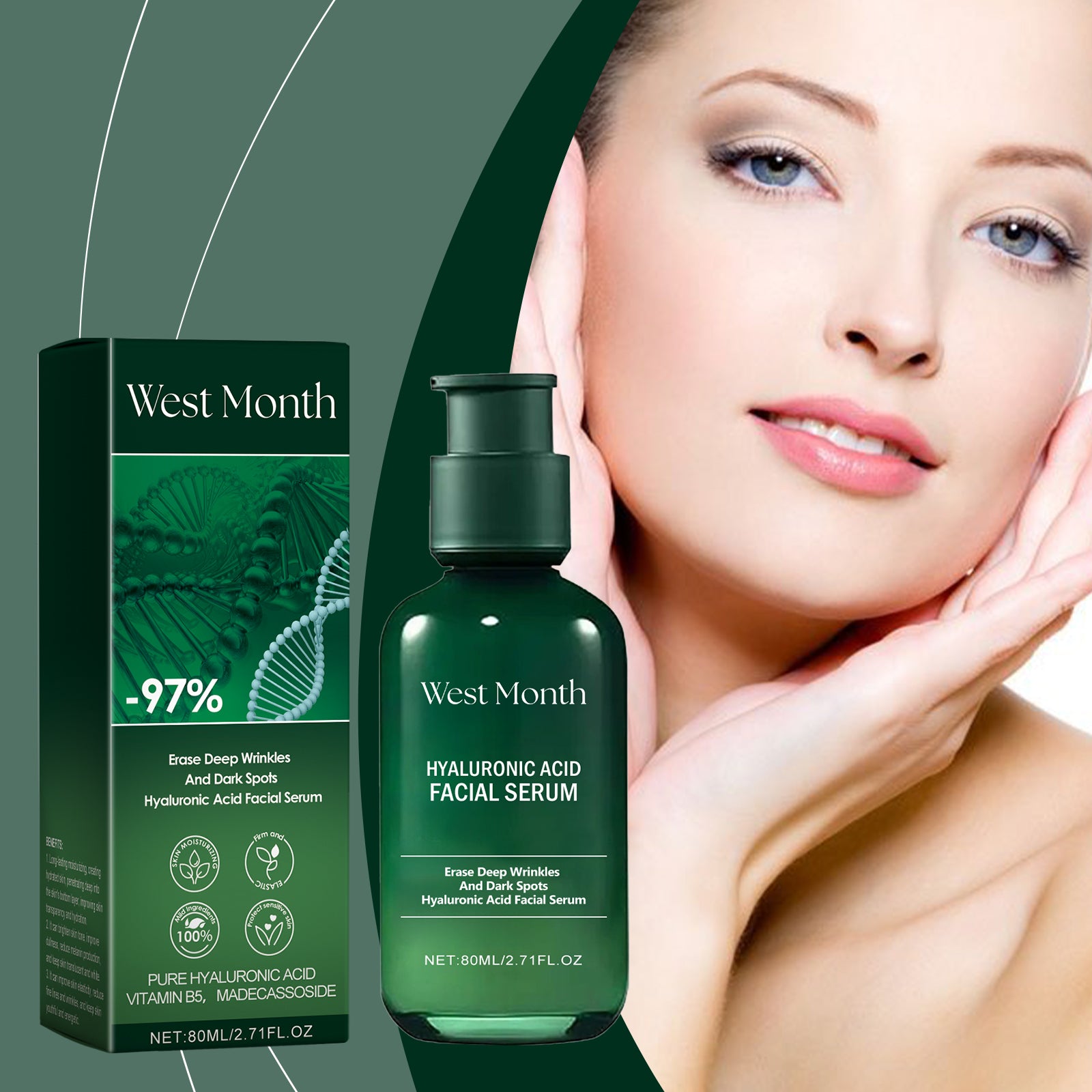 West&Month Face Moisturizing Essence Gentle Moisturizing Face Moisturizing Refreshing Skin Care Essence - 5 - CJ