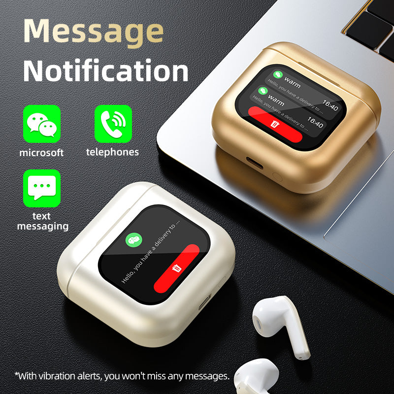 TWS Screen Display Wireless Active ANC Noise - canceling Earbuds, Smart Touch Screen Wireless Earbuds, Noise - canceling Wireless Earphones, Long Battery Life, Built - in SD Card With MP3 Playback - 5 - CJ