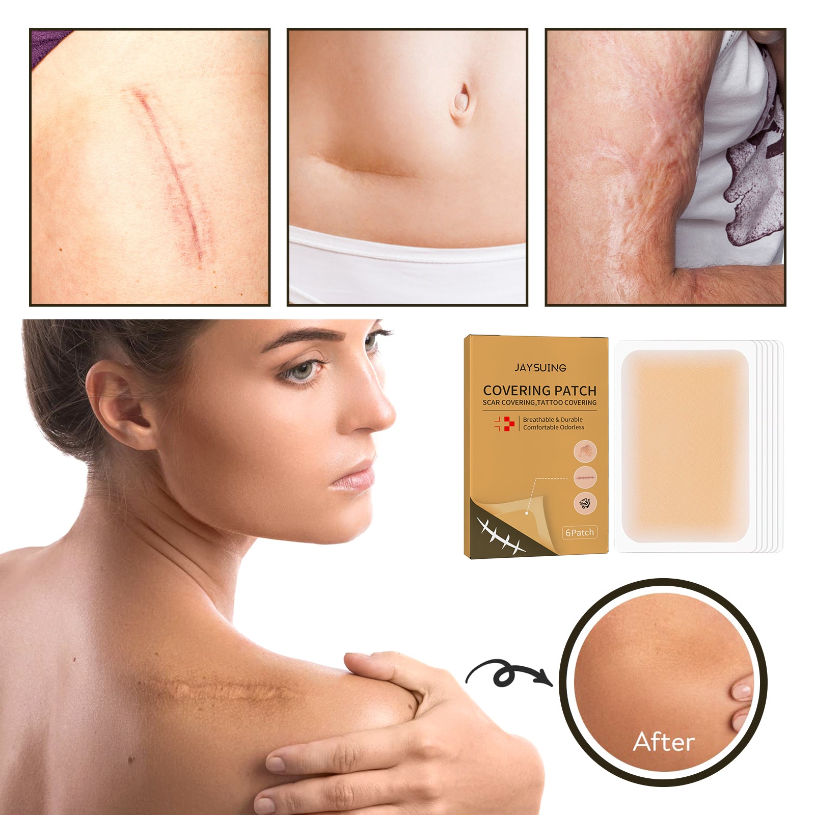 Jayswing Invisible Concealer Skin Mask Concealer Tattoo Scar Mask Invisible Waterproof Skin Mask - 5 - CJ