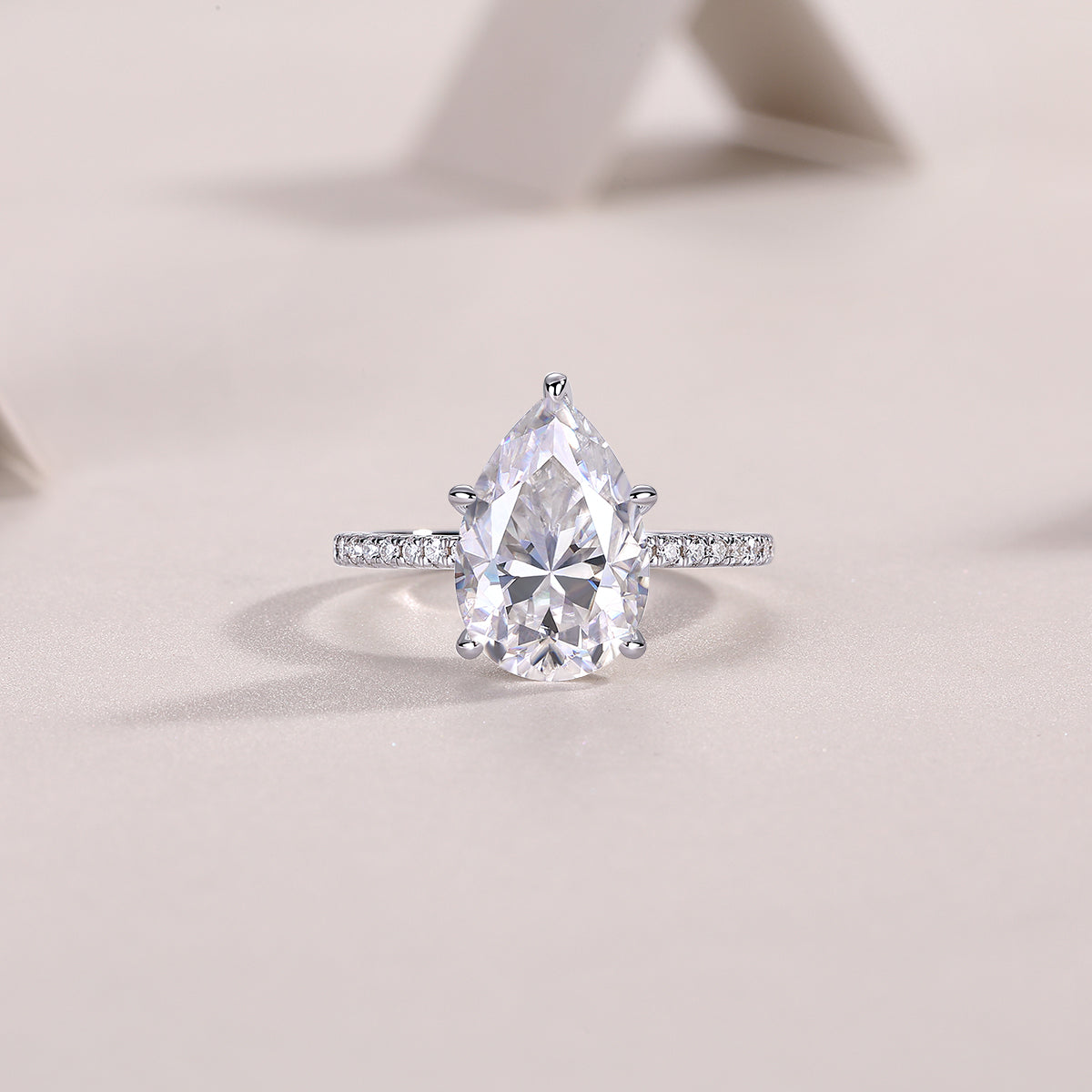 1Light And Shadow - A Fashionable Diamond Jewelry Piece Set With Moissanite S925 Sterling Silver And Platinum Diamond Ring Prohibit TikTok sales - 5 - CJ