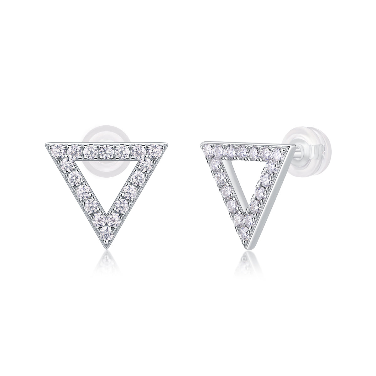 1Unique Diamond Set With Moissanite Silver Earrings Luxury Fashion Diamond Earrings Stud Earrings Prohibit TikTok sales - 5 - cjdropshipping
