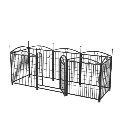 32 Inch 8 Panel Metal Dog Fence Pet Outdoor Playpen - 5 - CJ