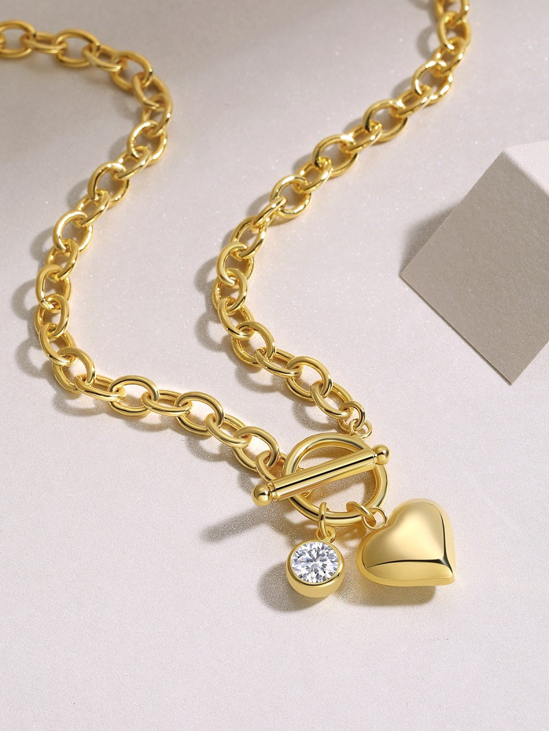 1Meteor Wish Luxury Fashion Diamond Pendant Necklace Set With Mosan Diamond Silver Ornaments Prohibit TikTok sales - 5 - CJ