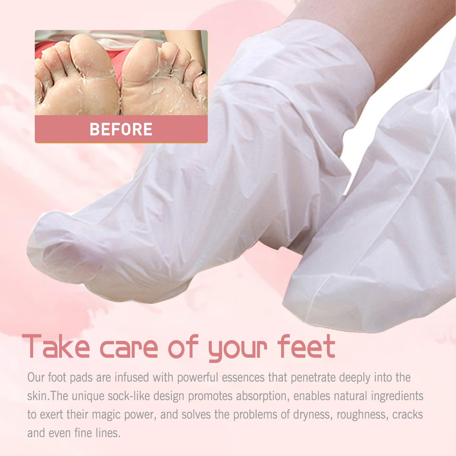 Peach Foot Mask Foot Nourishing And Hydrating Light - 0 - CJ