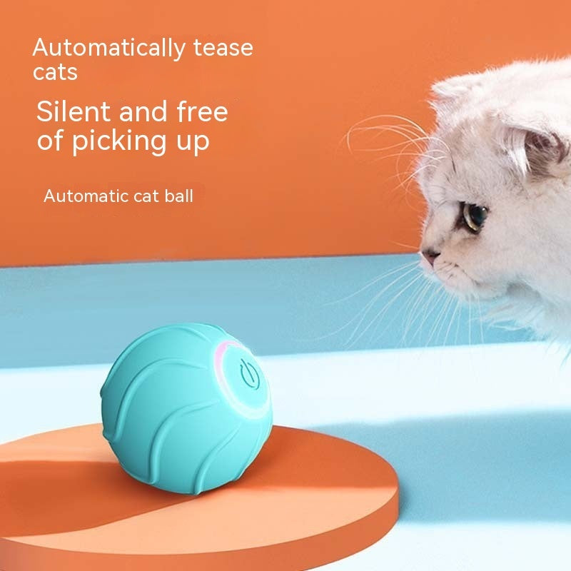 Smart Cat Toys Rolling Ball Pet Cat Owner Interactive Pets Toys Automatic Bouncing Ball USB Self Hi Teasing Kittens Jumping Ball - 0 - CJ