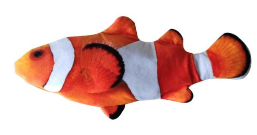Without Cat Nip Version - Electric Jumping Fish Simulation Electric Fish Toy - 0 - CJ - Clownfish - CJWJWJMR00725 - Clownfish