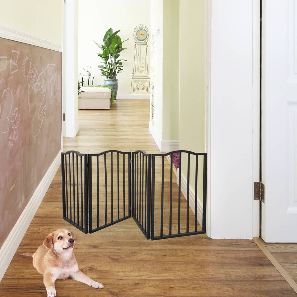 Pet Gate,Dog Gate For Doorways,Stairs Or House,standing, Folding,Arc Wooden - 5 - CJ