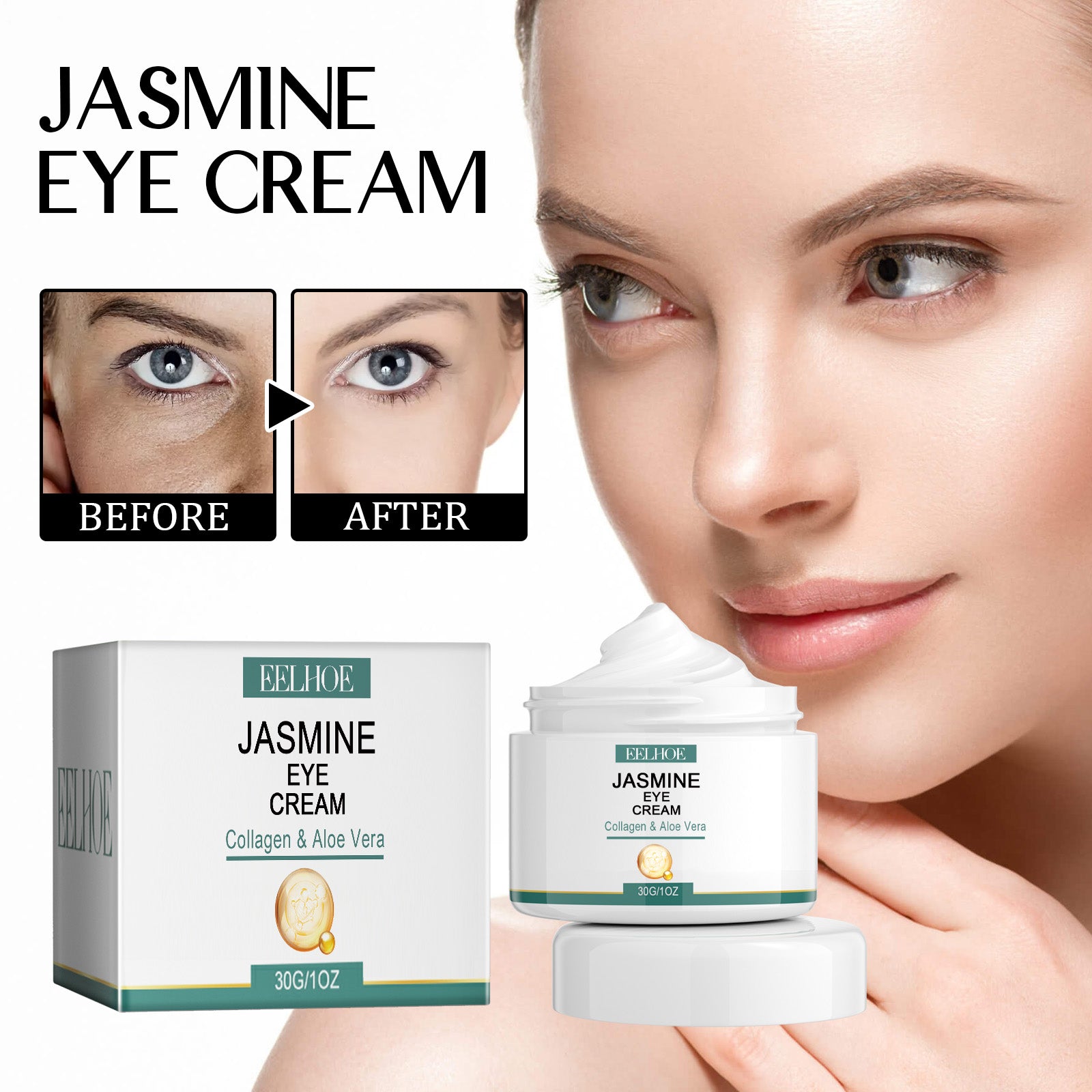 EELHOE Anti - Wrinkle Eye Cream Protects The Skin Around The Eyes And Reduces Dark Spots, Dry Lines And Fine Lines - 5 - CJ