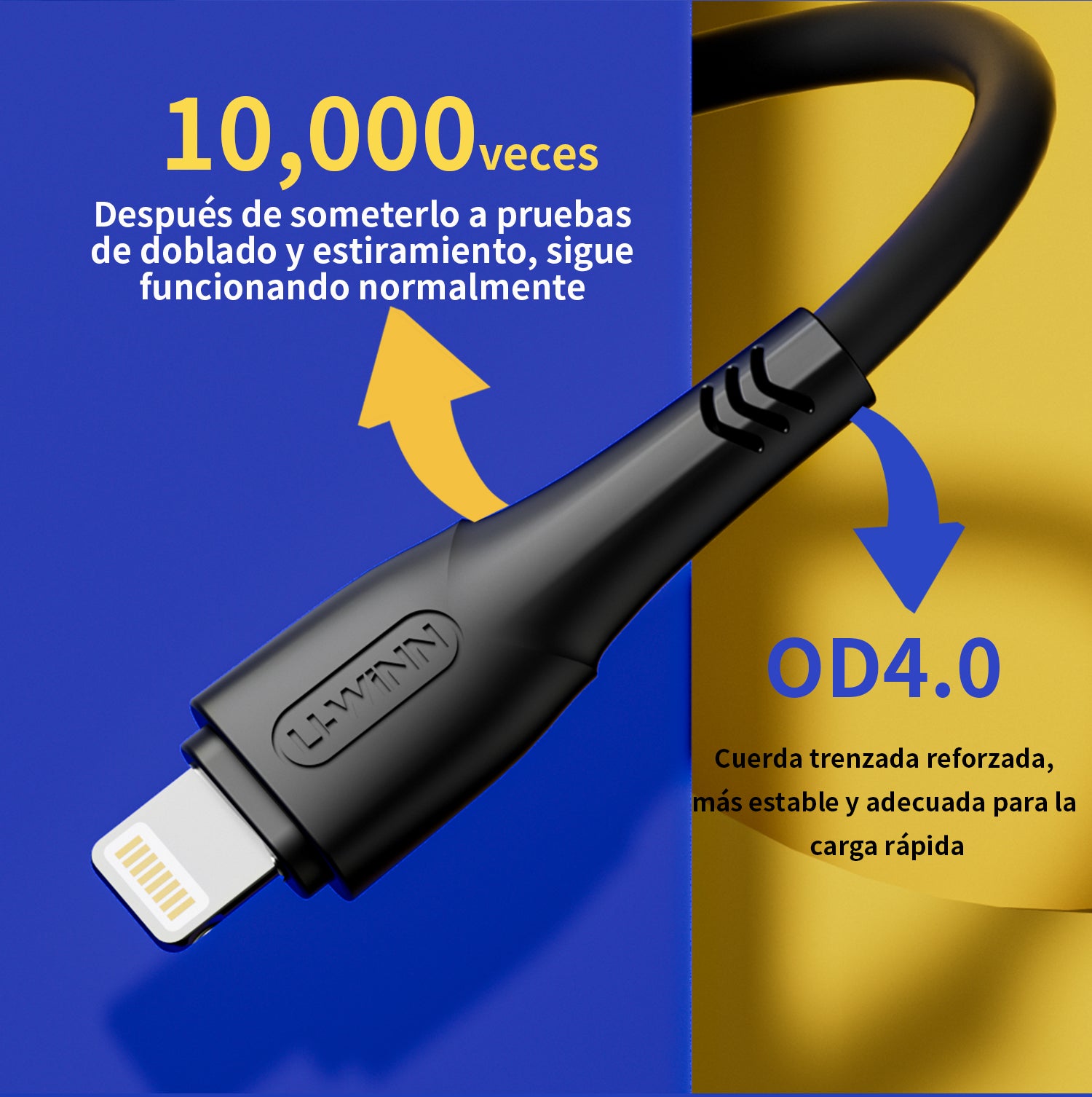 L01 Lightning Cable 2.4A 1M Black USB 3.0 UWINN - 5 - CJ