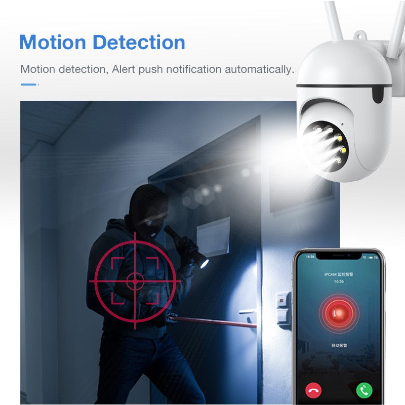 1080P Outdoor Wired WiFi PTZ Security Camera, 2.4G&5GWiFi, Auto Tracking, 2 Way Audio, Spot Night Vision, SD Card & Cloud Storage - 5 - CJ
