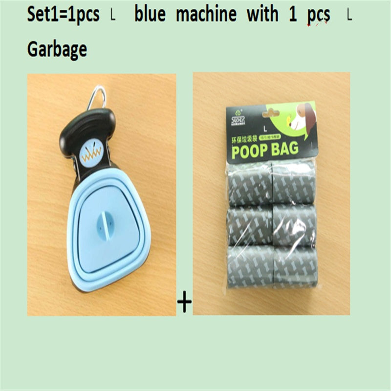 Dog Pet Travel Foldable Pooper Scooper With 1 Roll Decomposable bags Poop Scoop Clean Pick Up Excreta Cleaner Epacket Shipping - 0 - CJ - Set 1 - BlueLX L - CJJJCWGY00674 - Set 1 - BlueLX L
