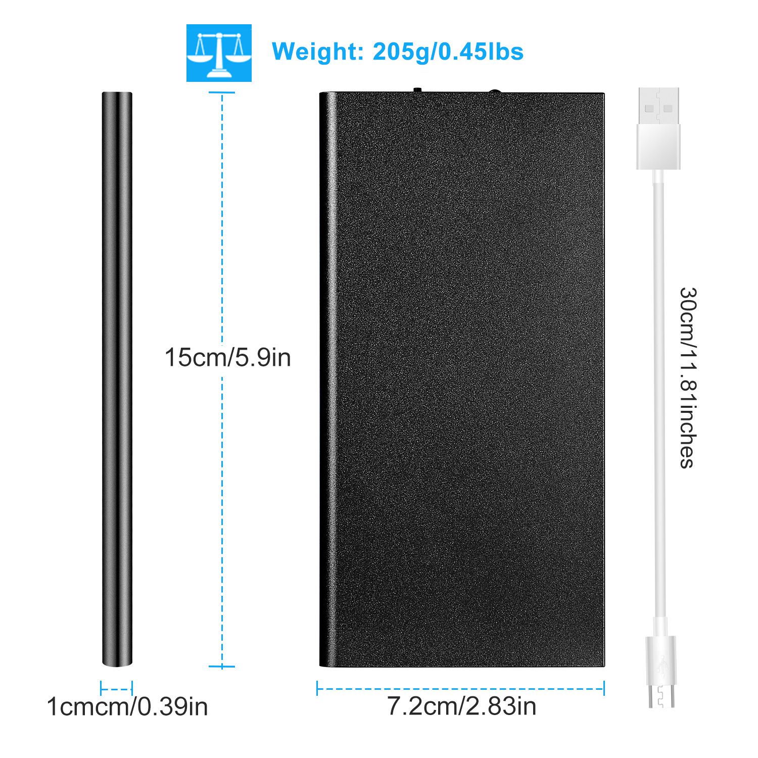 20000mAh Power Bank Ultra - thin External Battery Pack Phone Charger Dual USB Port - 5 - CJ