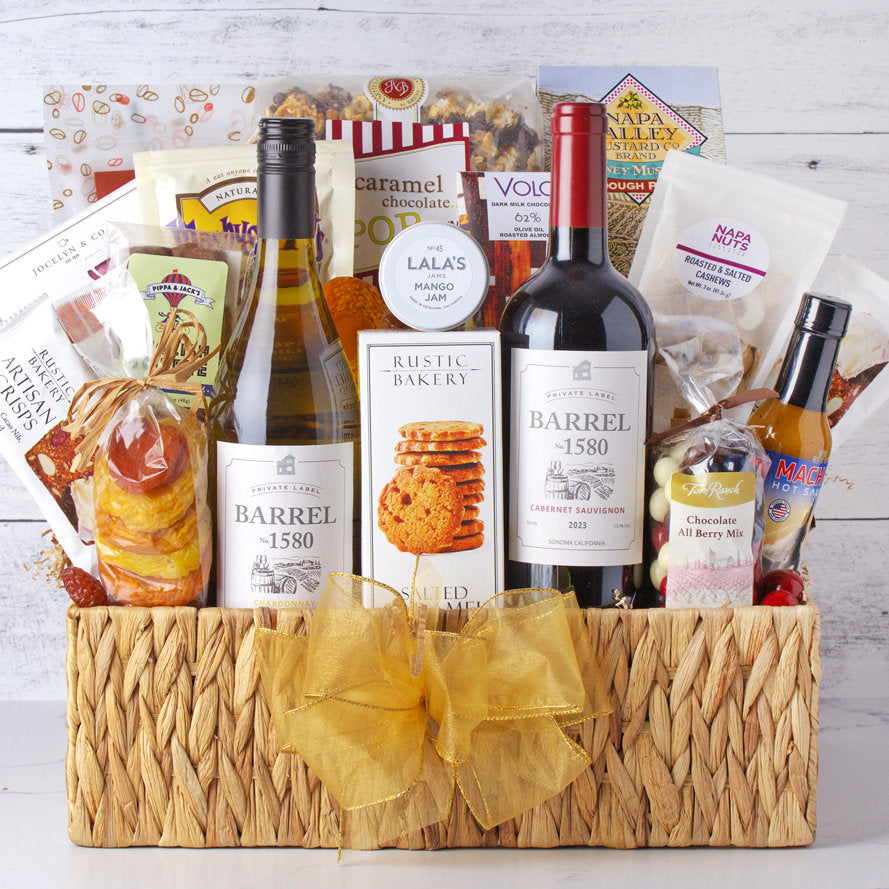 Ultimate Wine & Gourmet Feast: Deluxe Celebration Gift Basket - GreatArrivals