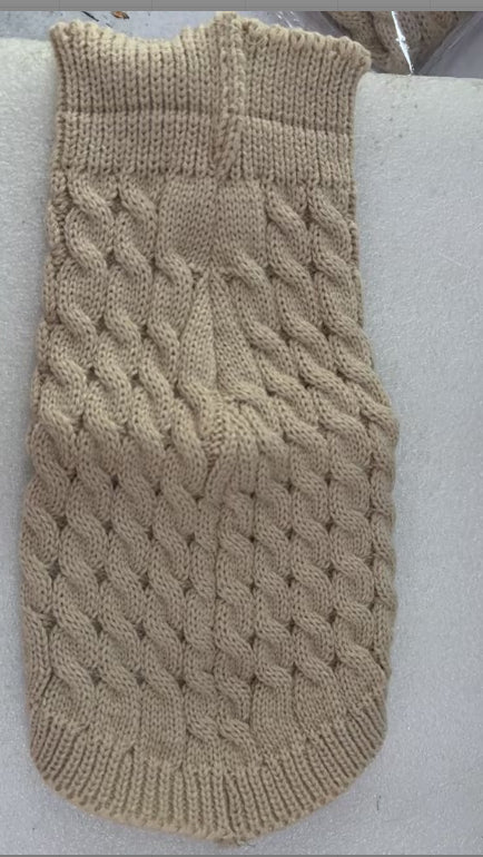 New Pet Sweater Dog Clothes Pet Supplier Winter Warm Clothing - 0 - CJ - Beige - S - CJJJCWGY02401 - Beige - S