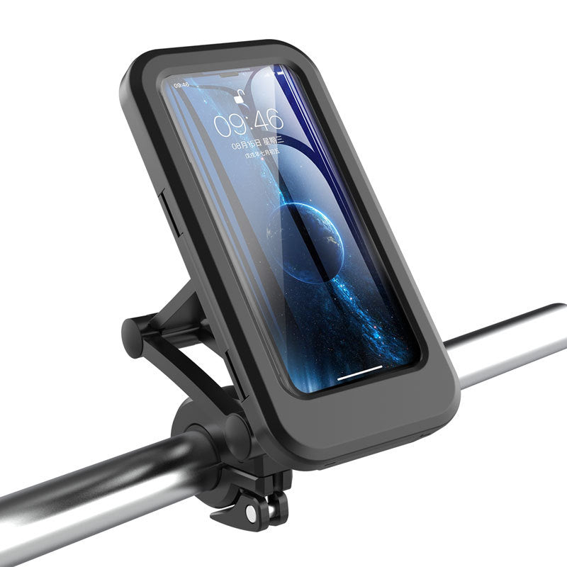 Adjustable Waterproof Bicycle Mobile Phone Holder Mount Universal Bike Motorcycle Handlebar Cell Phone Support Mount Bracket Bag - 0 - CJ