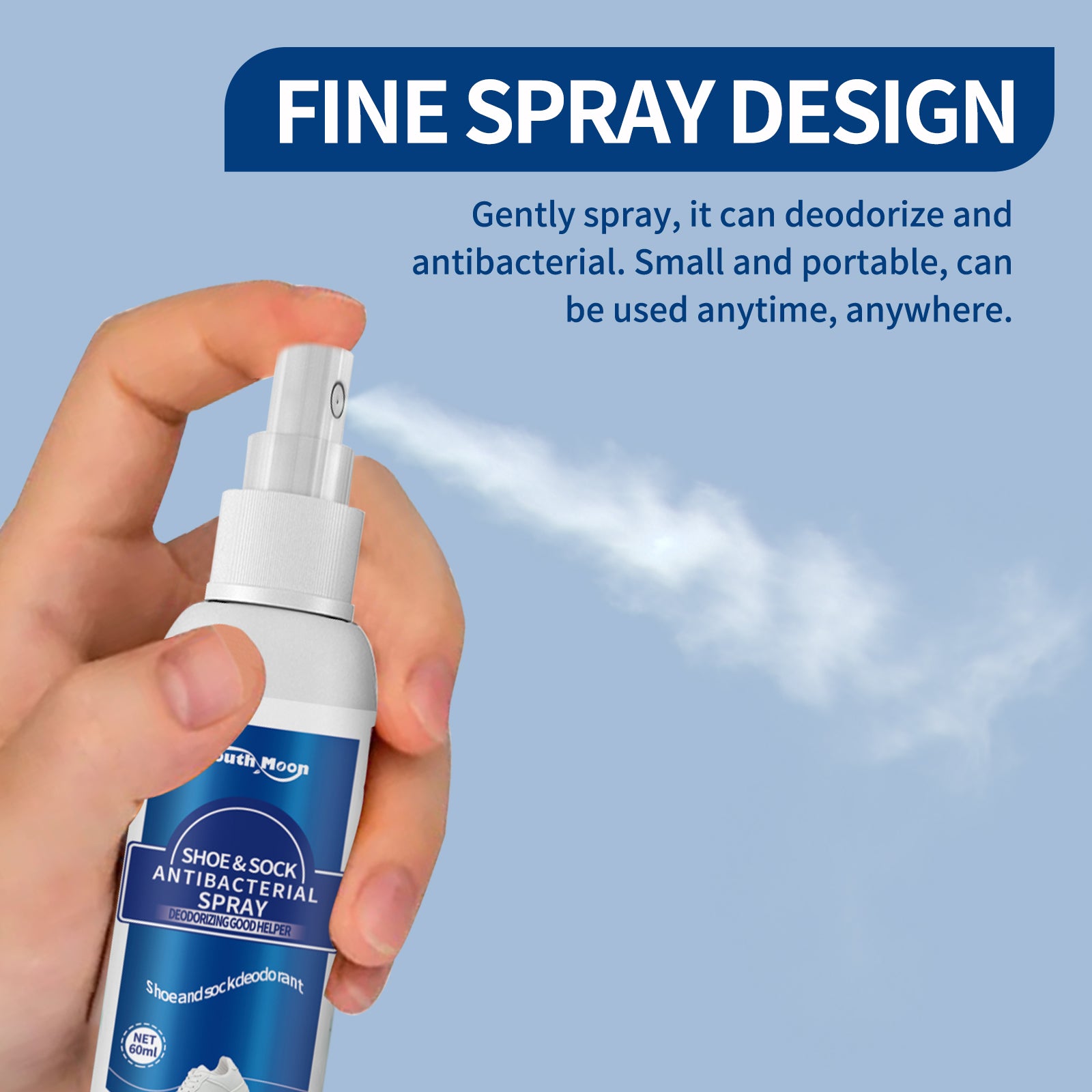 South Moon Shoe And Sock Deodorizing Spray Shoe And Sock Cleaner Sweaty Feet Odor Remover Dry Shoe Cabinet Freshener - 5 - CJ